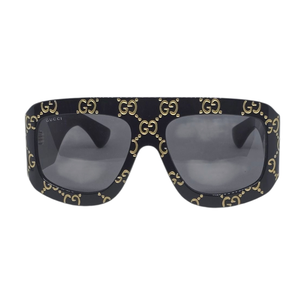 Gucci Black and Gold Sunglasses